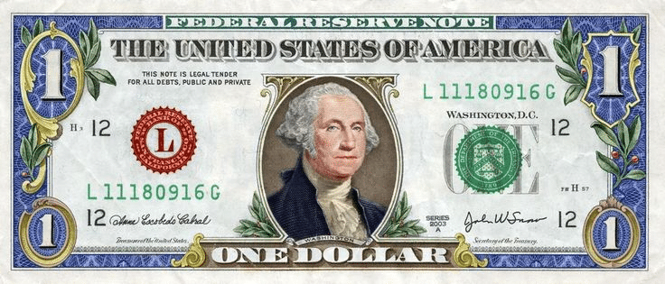 1 US Dollar Bill