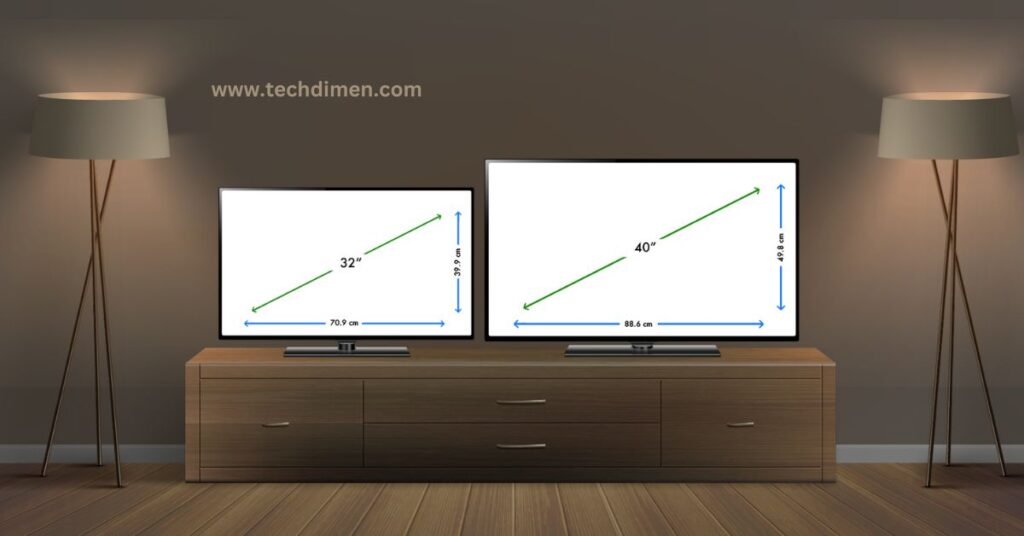 TV Dimensions Table: 32 inch, 40 inch, 50 inch, and 60 inch TVs