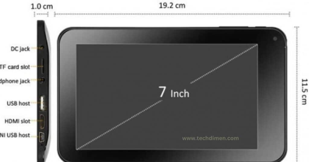 Smartphone Measurements 7 inches